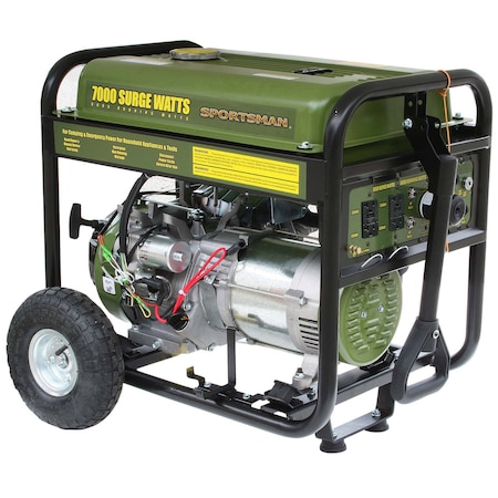 Sportsman Portable Generator, Gasoline, 6,000 W Rated, 7,000 W Surge, Electric, Recoil Start, 50/25 A GEN7000